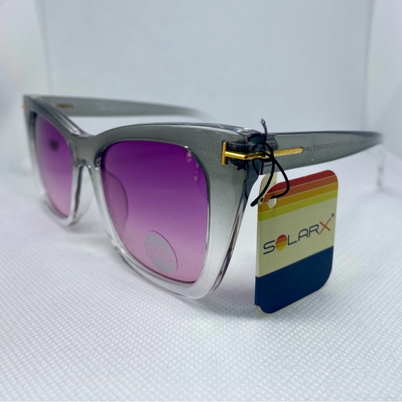 Grey Frame Women’s Fashion Sunglasses NWT - Picture 2 of 5